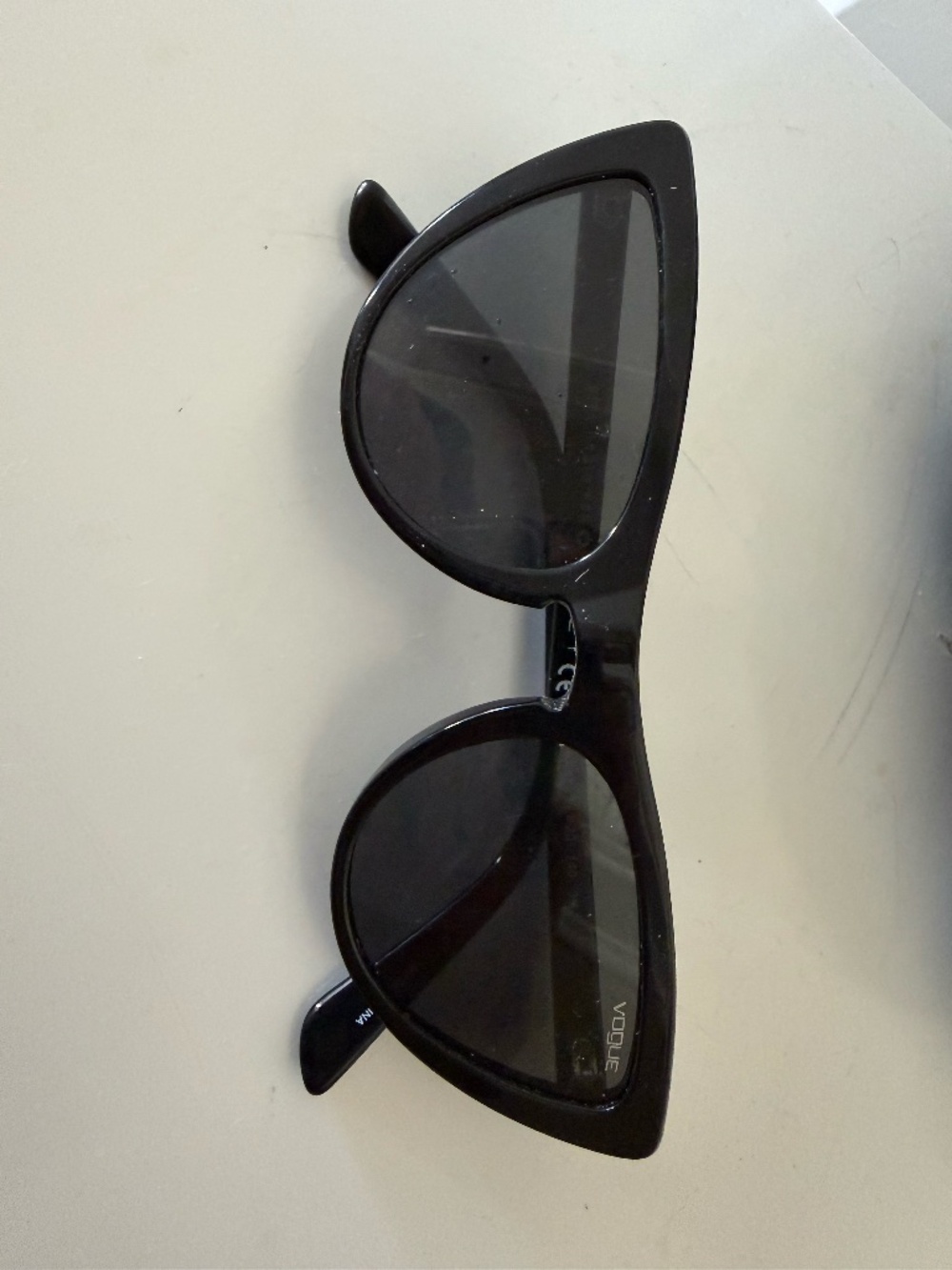 Vogue x Hailey Bieber Black Cat-Eye Sunglasses